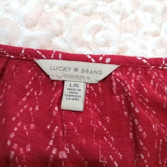 🔵BOGO FREE🔵 Lucky Brand Long Sleeve Top Sz L - Picture 5 of 5